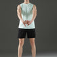 Polyester Sleeveless Slim Fit Round Neck Gym T-Shirt
