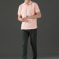 Dryfit Polyester Jacquard Textured Polo Neck Half Sleeve T-Shirt