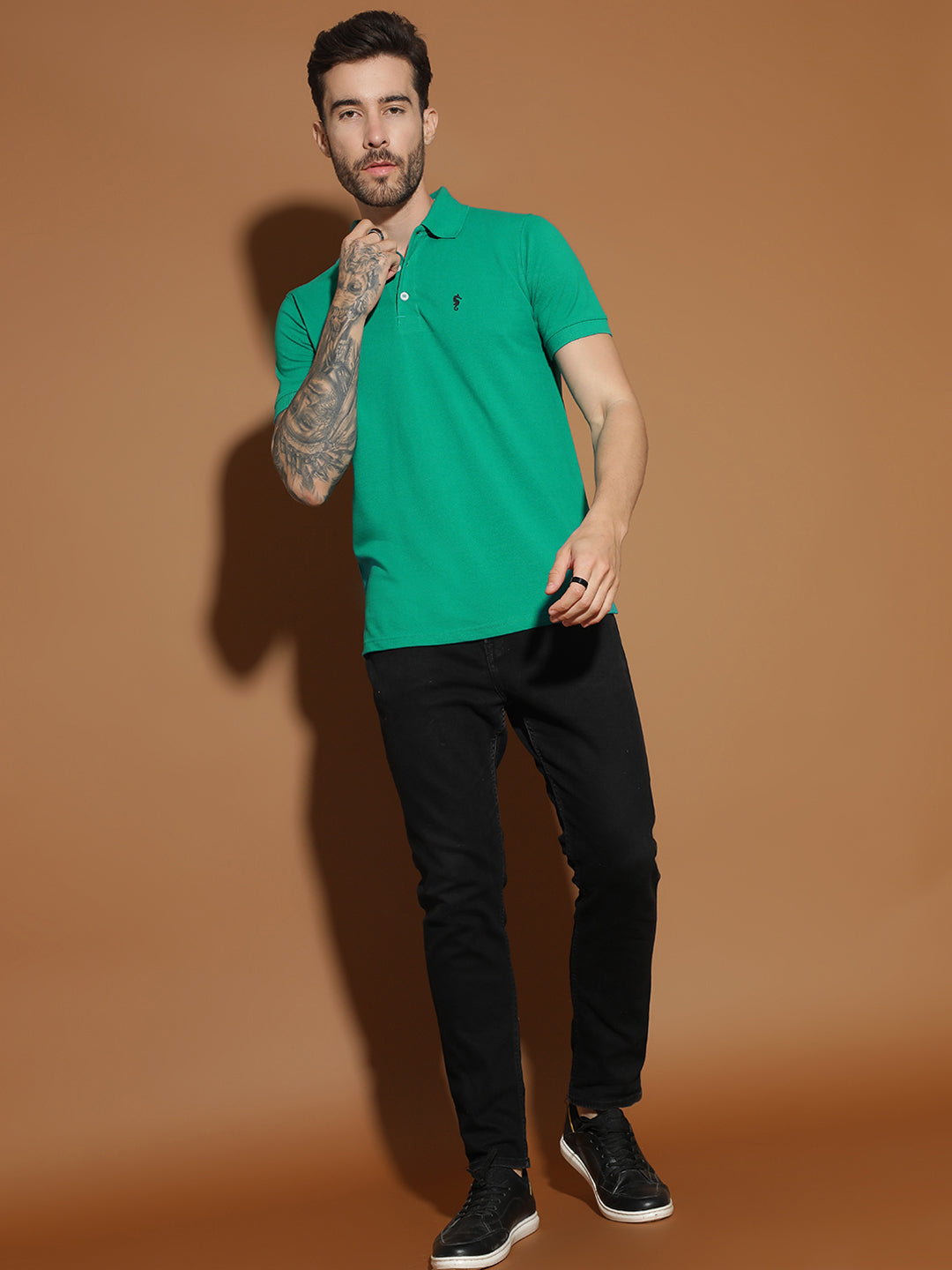 Polo Neck Half Sleeve Casual T-Shirt