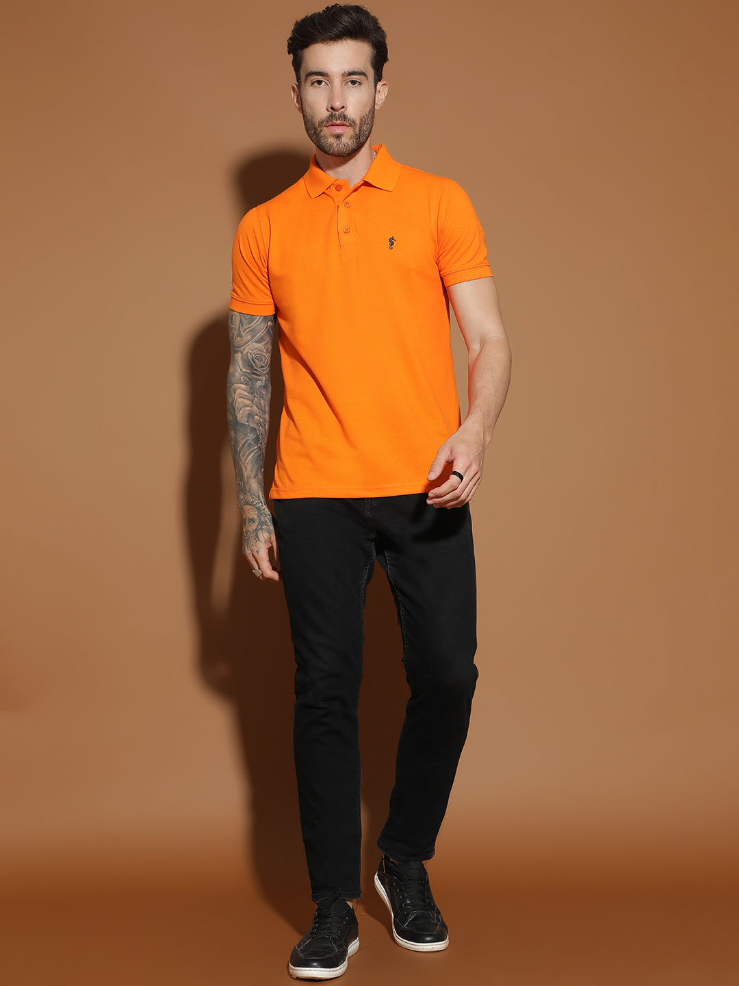 Polo Neck Half Sleeve Casual T-Shirt