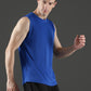 Polyester Sleeveless Slim Fit Round Neck Gym T-Shirt