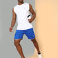 Polyester Sleeveless Slim Fit Round Neck Gym T-Shirt