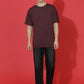 Single Jersey Oversized Round Neck Drop Shoulder Half Sleeve T-Shirt