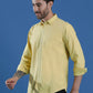 Denim Regular Fit Full Sleeve Cutaway Collar Casual Shirt