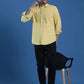 Denim Regular Fit Full Sleeve Cutaway Collar Casual Shirt