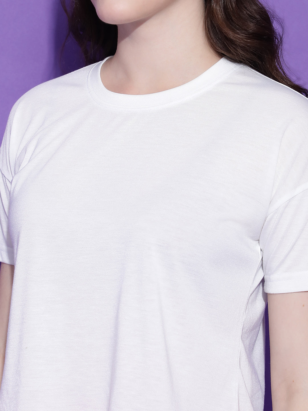 Round Neck Regular Fit Half Sleeve Crop Top T-shirt