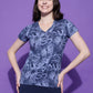 Printed Dryfit Top Half Sleeve Regular Fit T-Shirt