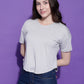 Round Neck Regular Fit Half Sleeve Crop Top T-shirt