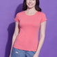 Round Neck Regular Fit Crop Top Half Sleeves T-Shirt