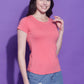 Round Neck Regular Fit Crop Top Half Sleeves T-Shirt