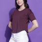 Round Neck Regular Fit Half Sleeve Crop Top T-shirt