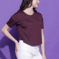 Round Neck Regular Fit Half Sleeve Crop Top T-shirt