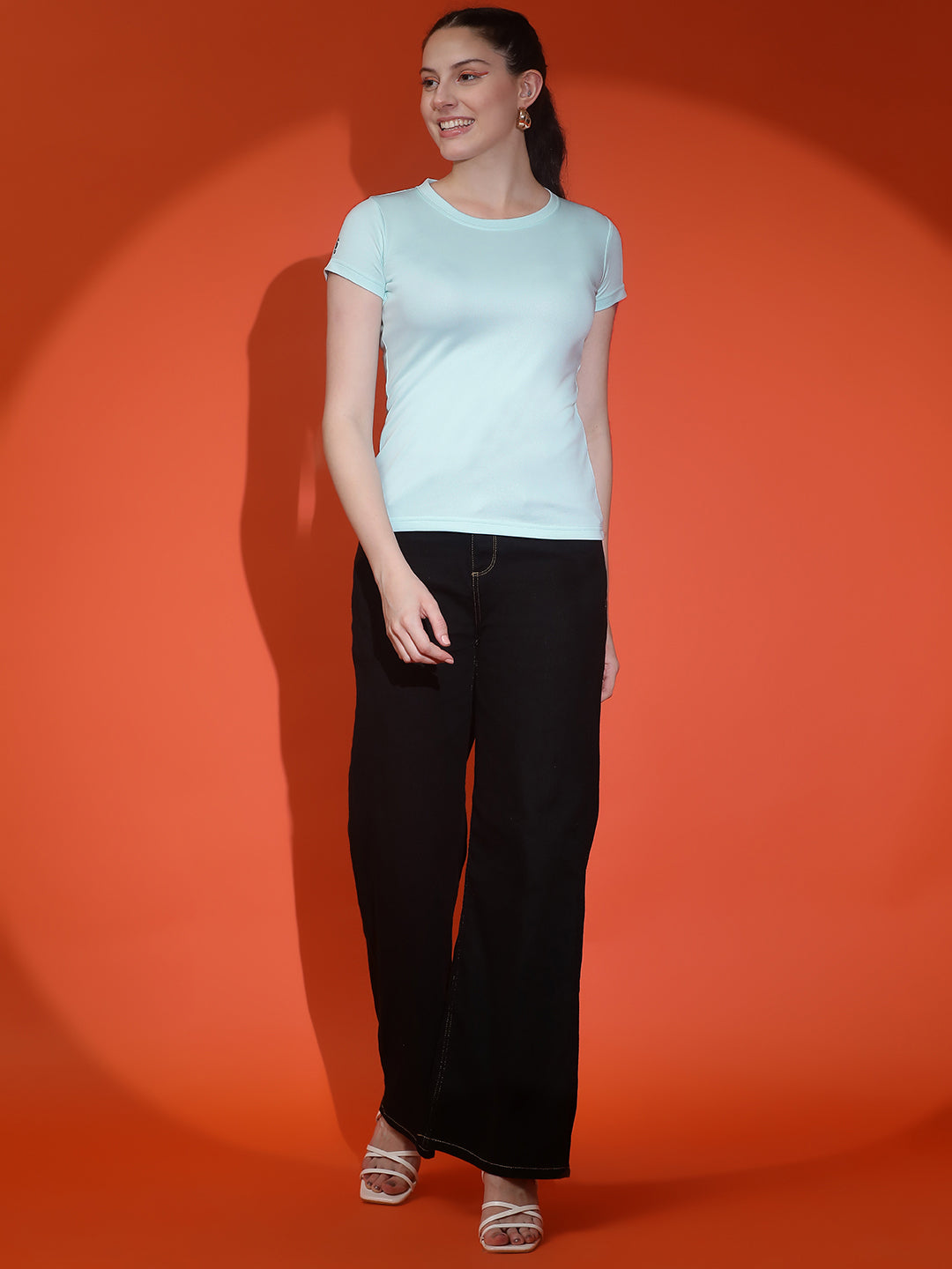 Round Neck Slim Fit Half Sleeve T-Shirt