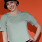 Round Neck Regular Fit Half Sleeve Crop Top T-shirt