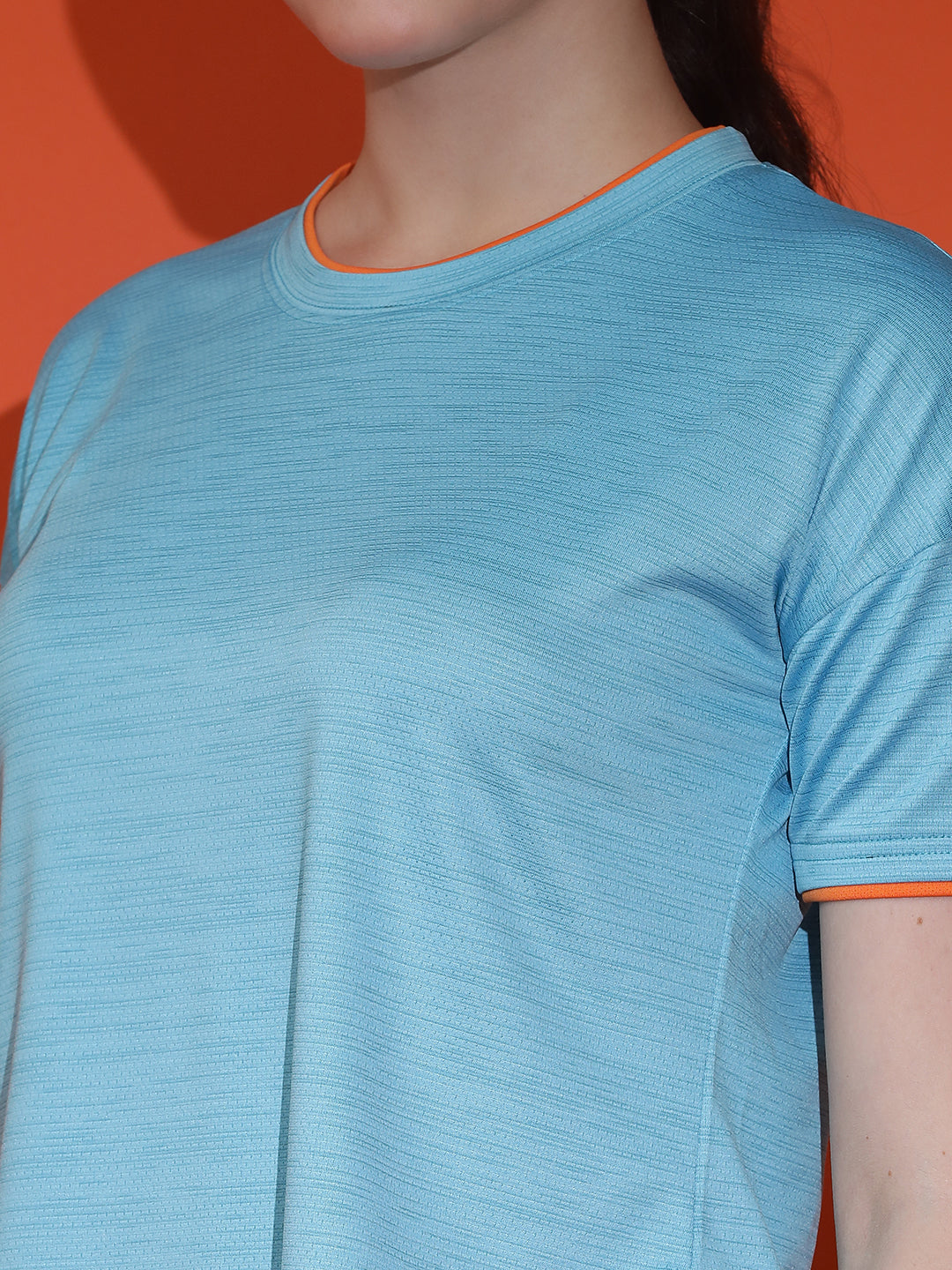 Round Neck Crop Top Drop Shoulder  Half Sleeves T-Shirt