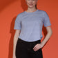 Round Neck Crop Top Drop Shoulder  Half Sleeves T-Shirt