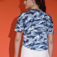 Camouflage Print Round Neck Crop Top Loose Fit T-Shirt