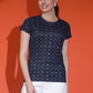 Printed Round Neck Slim Fit Half Sleeve T-Shirt