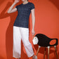 Printed Round Neck Slim Fit Half Sleeve T-Shirt
