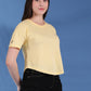 Round Neck Regular Fit Half Sleeve Crop Top T-shirt