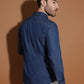 Denim Regular Fit Full Sleeve Cutaway Collar Casual Shirt