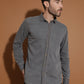 Denim Regular Fit Full Sleeve Cutaway Collar Casual Shirt