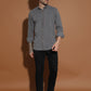 Denim Regular Fit Full Sleeve Cutaway Collar Casual Shirt