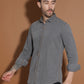 Denim Regular Fit Full Sleeve Cutaway Collar Casual Shirt