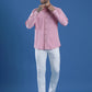 Denim Regular Fit Full Sleeve Cutaway Collar Casual Shirt