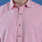 Denim Regular Fit Full Sleeve Cutaway Collar Casual Shirt