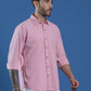 Denim Regular Fit Full Sleeve Cutaway Collar Casual Shirt