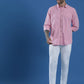 Denim Regular Fit Full Sleeve Cutaway Collar Casual Shirt