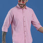 Denim Regular Fit Full Sleeve Cutaway Collar Casual Shirt