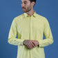Denim Regular Fit Full Sleeve Cutaway Collar Casual Shirt