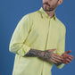 Denim Regular Fit Full Sleeve Cutaway Collar Casual Shirt