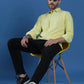 Denim Regular Fit Full Sleeve Cutaway Collar Casual Shirt