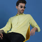 Denim Regular Fit Full Sleeve Cutaway Collar Casual Shirt