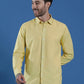 Denim Regular Fit Full Sleeve Cutaway Collar Casual Shirt