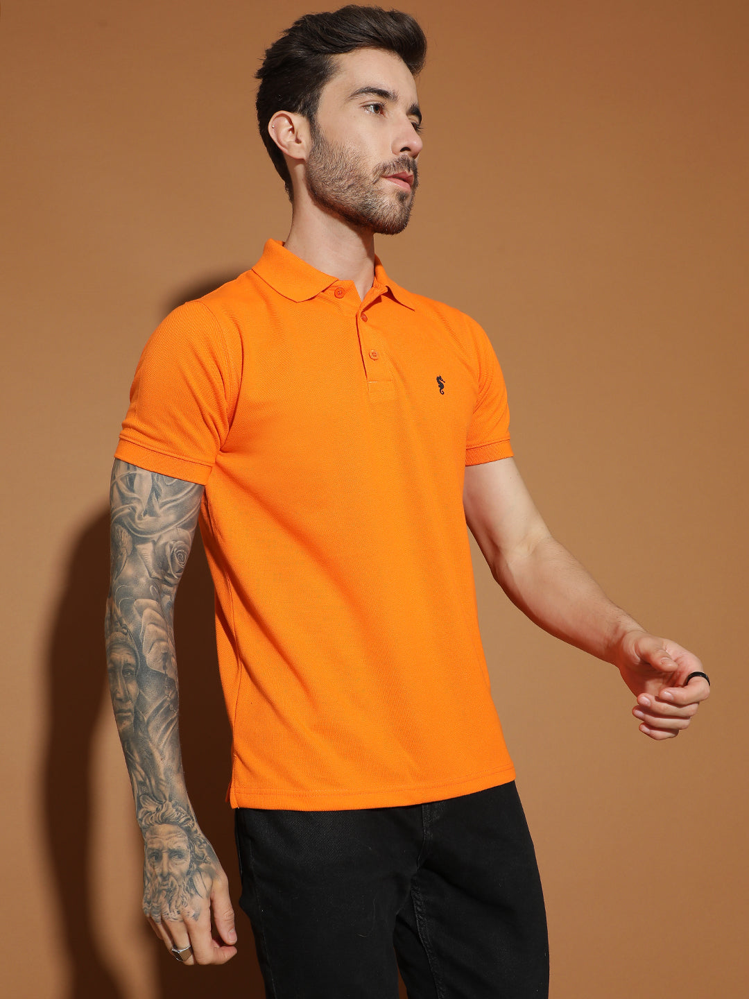 Polo Neck Half Sleeve Casual T-Shirt
