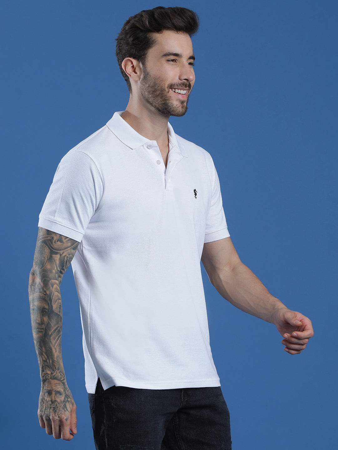 Polo Neck Half Sleeve Casual T-Shirt