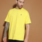 Single Jersey Oversized Round Neck Drop Shoulder Half Sleeve Casual T-Shirt