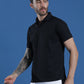 Dryfit Polyester Jacquard Textured Polo Neck Half Sleeve T-Shirt