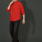 Denim Regular Fit Full Sleeve Cutaway Collar Casual Shirt