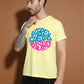 Breezer Tribe White Round Neck Cotton T-Shirt for Men | Regular Fit, Half Sleeves, Casual Printed Style