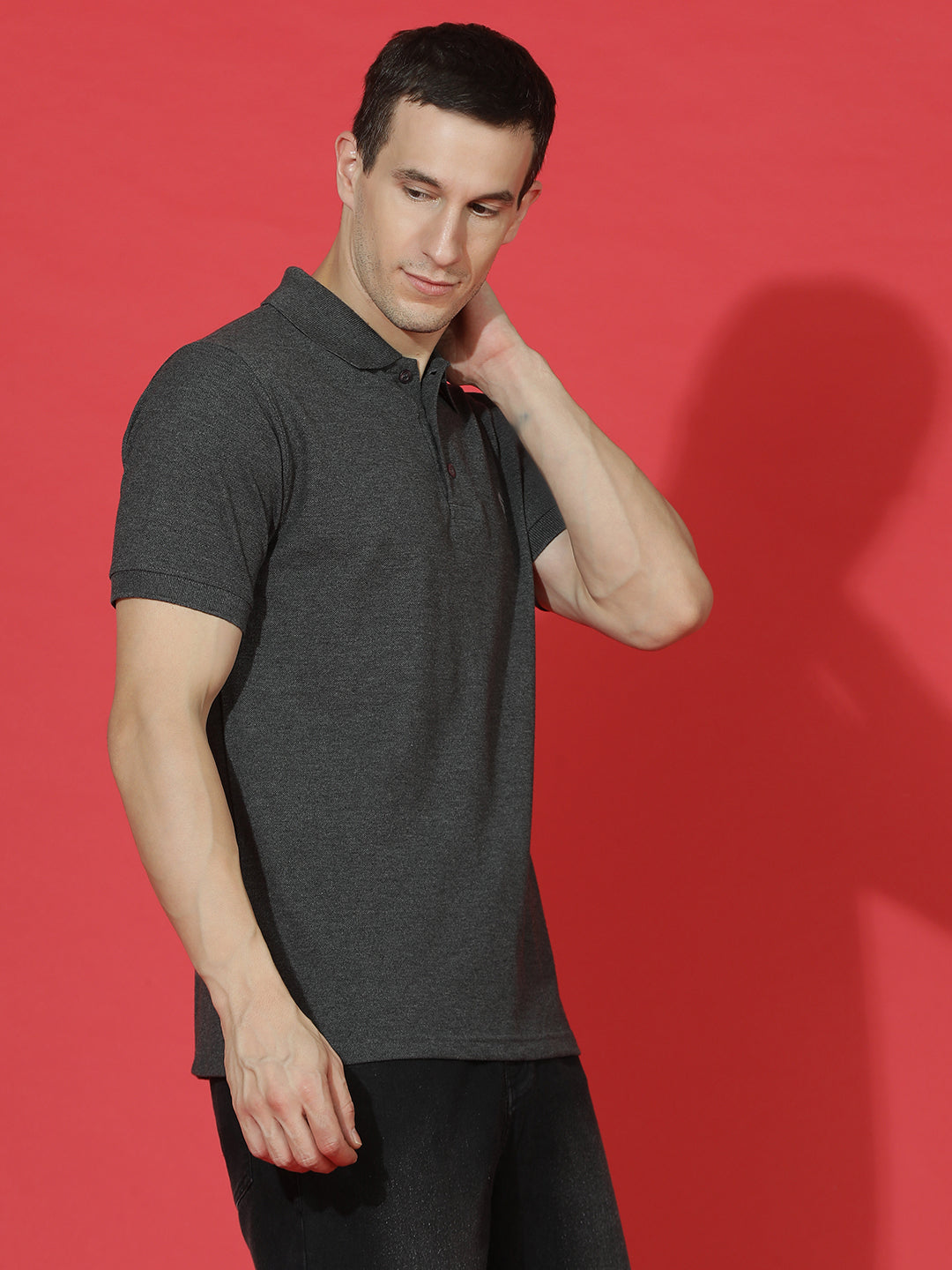 Polo Neck Half Sleeve Casual T-Shirt