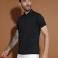Dryfit Micro Polyester Textured Polo Neck Slim Fit Half Sleeve T-Shirt