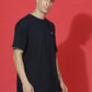 Single Jersey Oversized Round Neck Drop Shoulder Half Sleeve Casual T-Shirt