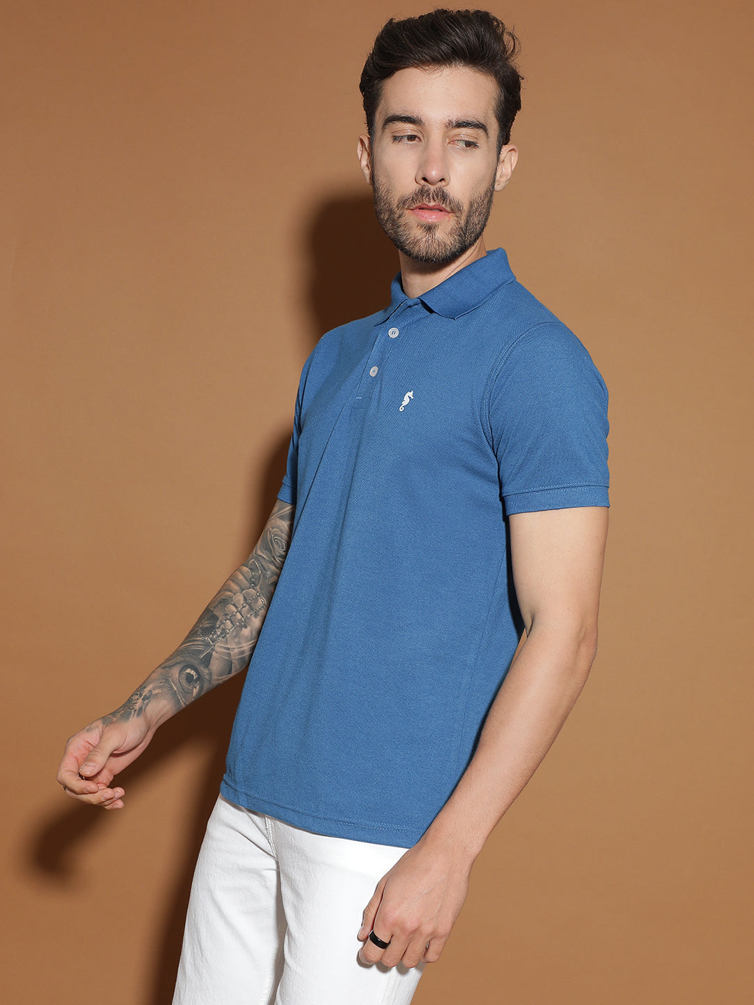 Polo Neck Half Sleeve Casual T-Shirt