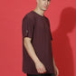 Single Jersey Oversized Round Neck Drop Shoulder Half Sleeve T-Shirt