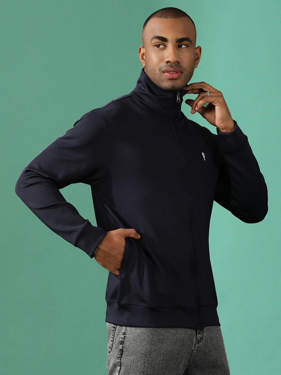 4-Way Stretch Poly Lycra Slim Fit Full Sleeve Sports Scuba Jacket